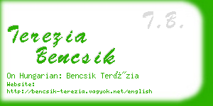 terezia bencsik business card